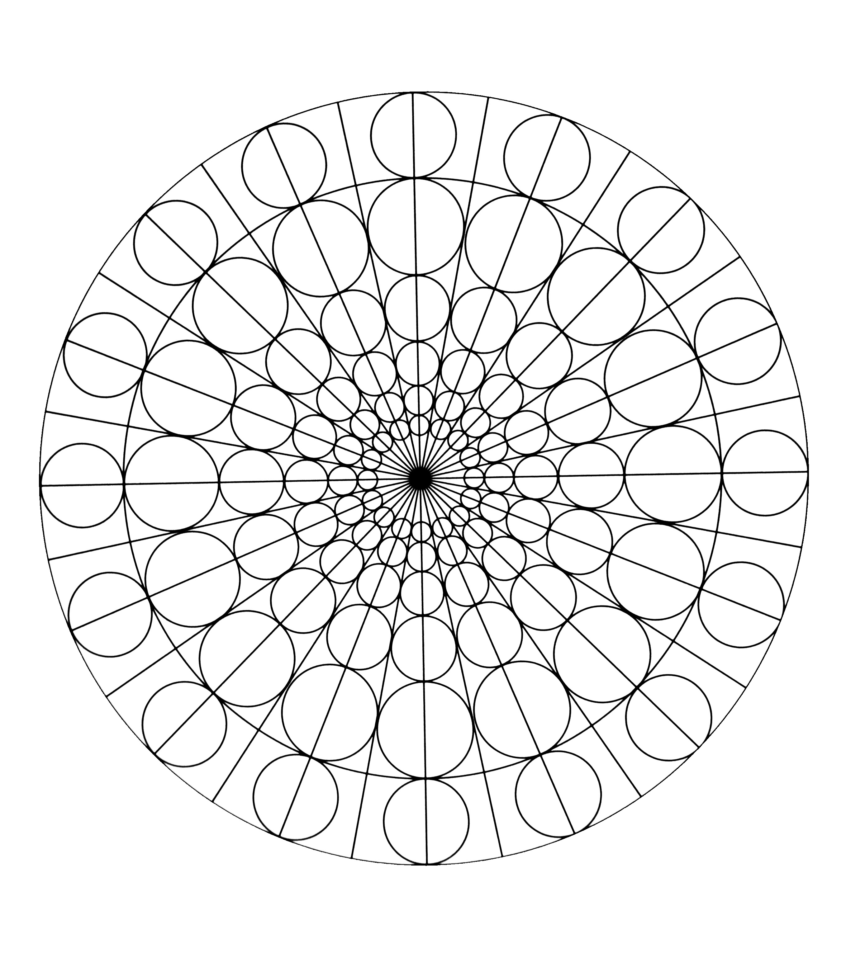 Mandalas de difficulté normale : Mandala a colorier gratuit a imprimer - 10